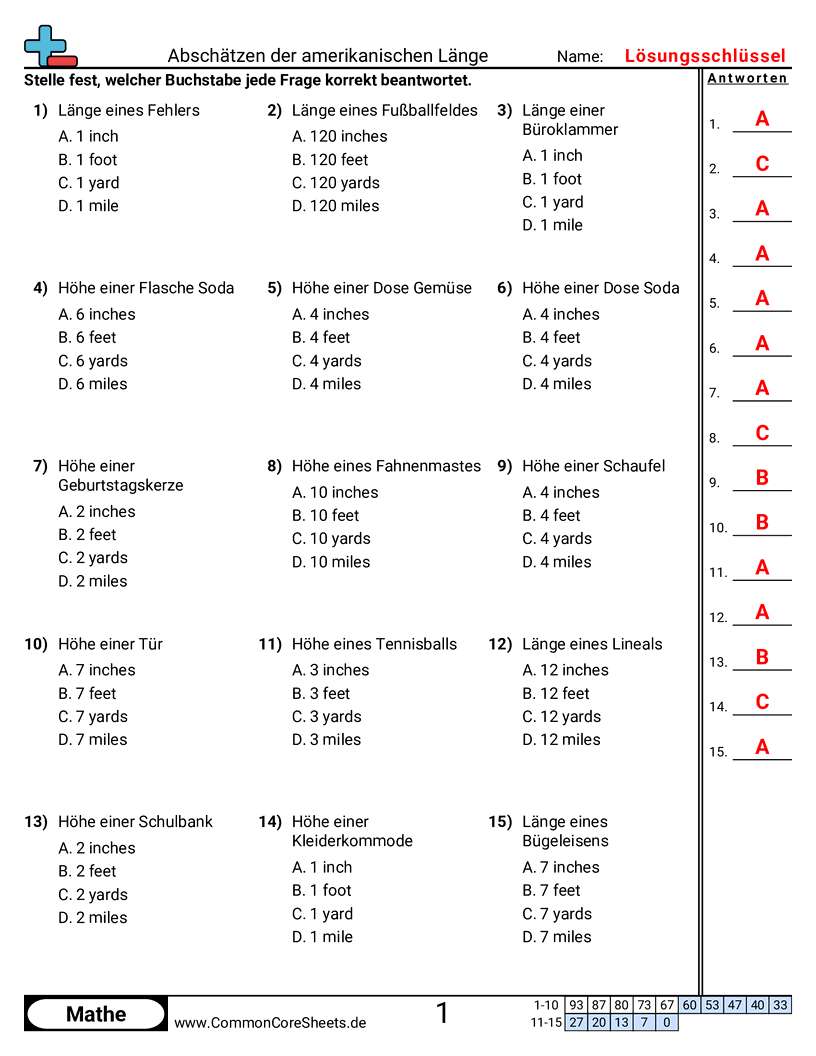 Arbeitsblätter zu Maßeinheiten - feststellen-der-richtigen-langeneinheit-amerikanische-einheiten worksheet